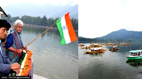 Jammu And Kashmir Lg Manoj Sinha Flags Off Har Ghar Tiranga Rally At