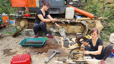 The Genius Girl Repairs And Restores The Excavator Youtube