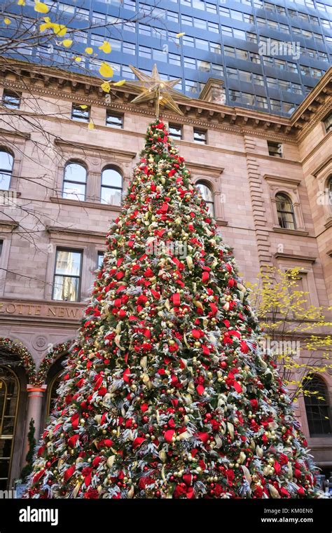 Lotte New York Palace Christmas Tree High Resolution Stock Photography