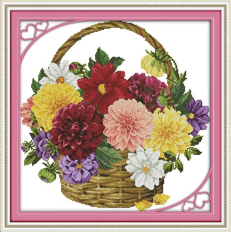 Chrysanthemum Flower Cross Stitch Kit Flower Ct Ct Ct Count