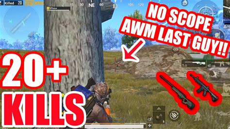 No Scope Awm The Last Guy Pubg Mobile Solo Squad Best Kills Gameplay