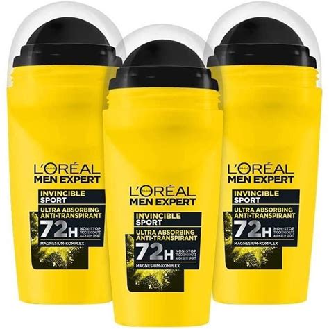 L Oréal Men Expert Invincible Sport Lot de 6 déodorants à bille pour