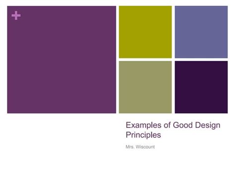 Principles Of Good Design Ppt