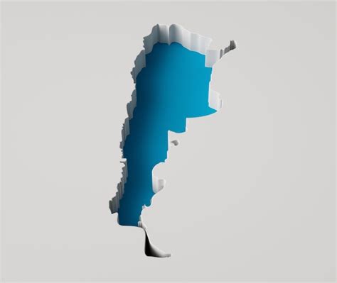 Premium Photo 3d Illustration Of Argentina Map 3d Inner Extrude Map