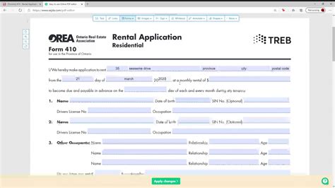 How To Fill Up A Rental Application Form Youtube