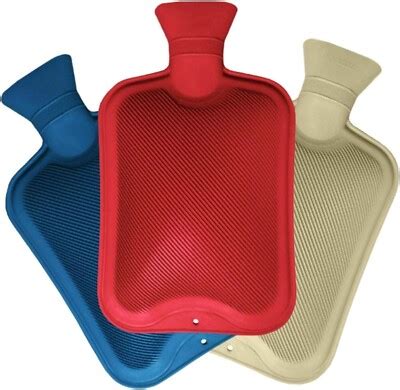 Large Hot Water Bottle Natural Rubber Warmer Pain Relief Heat Therapy