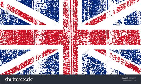 British Grunge Flag Vector Illustration Grunge Stock Vector Royalty