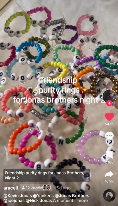 Jonas Brothers Fans Are Making Friendship Purity Rings For The Tour