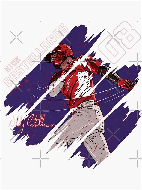 Nick Castellanos Stripes Sticker For Sale By Wardwilliam Redbubble