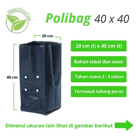 Jual POLIBAG 20x40 Cm 40x40 LEMBARAN ECER Kantung Semai Kantong