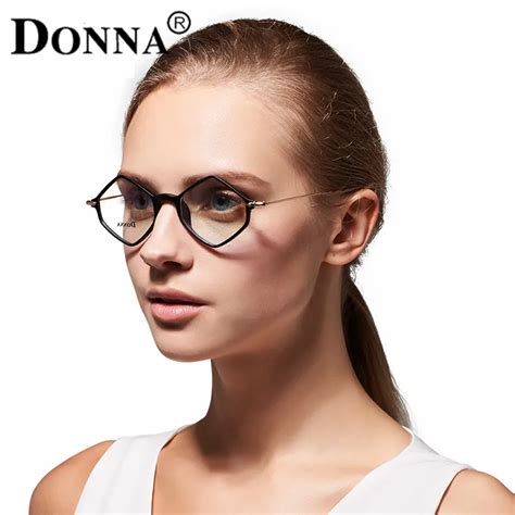 DONNA Reading Glasses Women TR90 Rhombus Plastic Frame Diopter Glasses