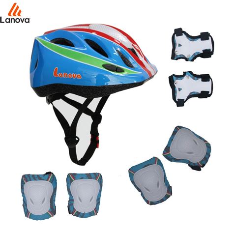 Lanova Pcs Set Cycling Skating Skateboard Protector Helmet Elbow Knee