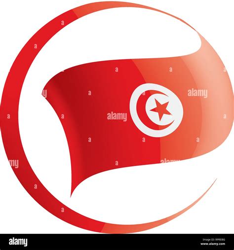 Tunisia Flag Vector Illustration On A White Background Stock Vector