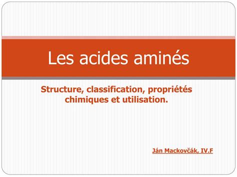 PPT Les acides aminés PowerPoint Presentation free download ID 3600579