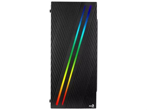 Gabinete Aerocool Streak Rgb Lateral Em Acr Lico Mid Tower Black