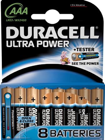 Duracell Ultra Power Αλκαλικές Μπαταρίες AAA 1 5V 8τμχ Skroutz gr