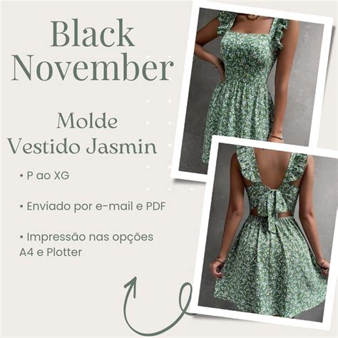 Molde de Vestido Jasmin em PDF Atacadão da Costura