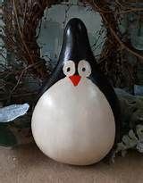 Hand Painted Penguin Gourd Ornament Painted Gourds Christmas Crafts