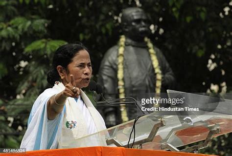 128 Mamata Banerjee Addresses Tmc Martyrs Day Rally At Esplanade Stock