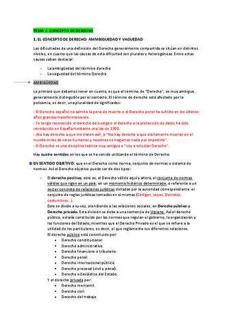 TEMA 1 Teoria Del Derecho 1a Parte Pdf