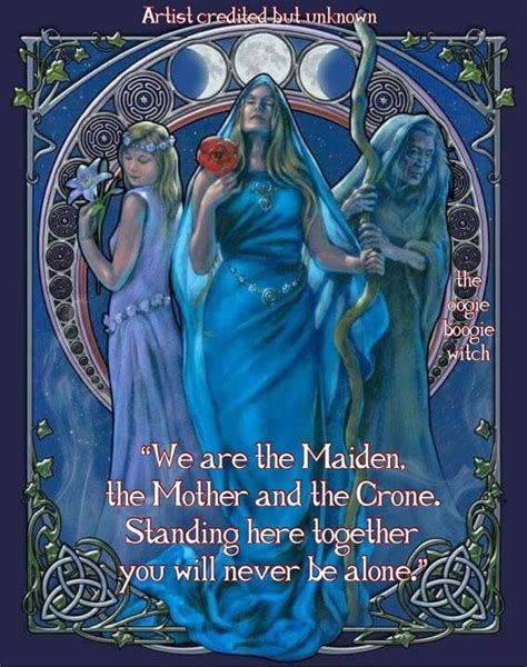 Pagan Witch Wiccan Witchcraft Witches Maiden Mother Crone Dolores