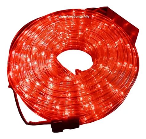 Manguera Led De 10 Mts Color Rojo 8 Secuencias 220volt Cuotas sin interés