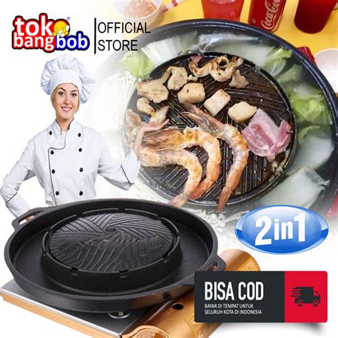 Jual Bbq Grill Plate Pan Korea Barbecue Multifungsi Panggangan