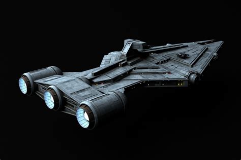 D Model Arquitens Class Light Cruiser Star Wars Vr Ar Low Poly