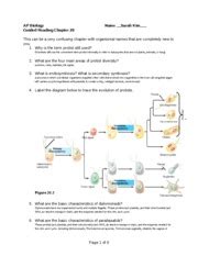 Summary On Chapter 28 AP Biology Guided Reading Chapter 28 Name Sarah