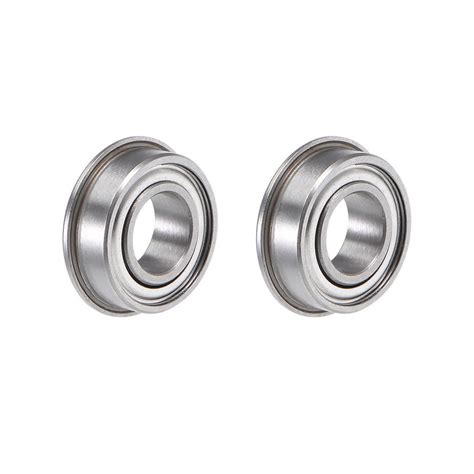 Uxcell 2pcs MF126ZZ Flange Ball Bearing 6x12x4mm Shielded Chrome Steel