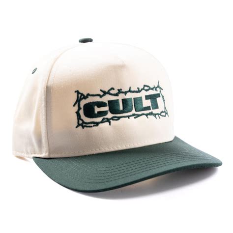 Cult Bolts Cap Cream Green Cult Bmx Backyard Bmx