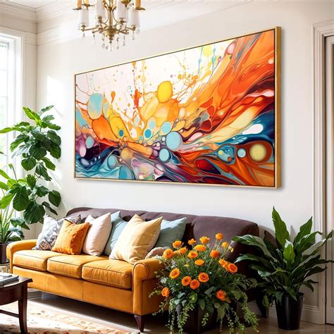 Framed Wall Art Modern Artwork Fantasy Abstract Canvas Painting ...