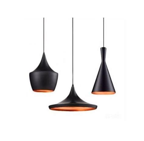 Kit Pendentes Tom Dixon em alumínio Preto MadeiraMadeira