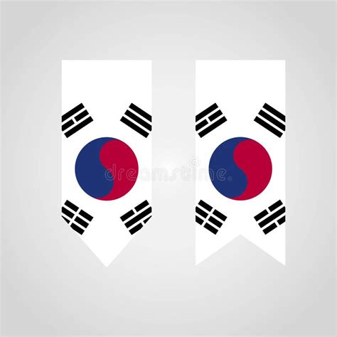 Bandeira De Coreia Do Sul Haning Ilustra O Do Vetor Ilustra O De