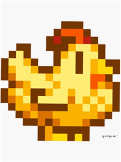 "Stardew Valley Golden Chicken" Sticker for Sale by gouge-art | Redbubble