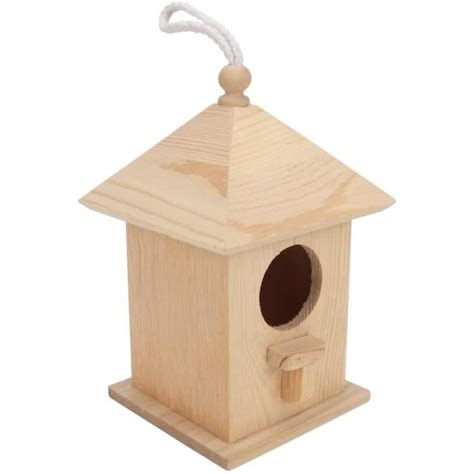 Maison D Oiseau En Bois Nichoir Suspendu Ext Rieur Kit De Cage