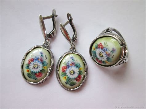 Финифть серьги - 67 фото