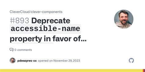 Deprecate Accessible Name Property In Favor Of A Y Name Issue