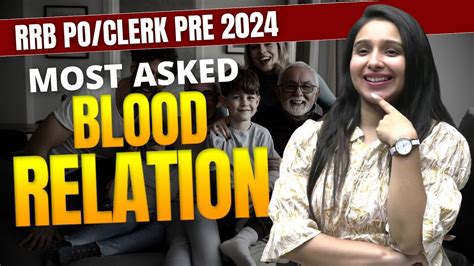 Most Asked Blood Relations RRB PO Clerk Prelims 2024 Reasoning