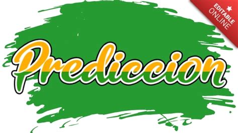 Predicción Efecto Verde Y Amarillo Editable Generador de Efectos de