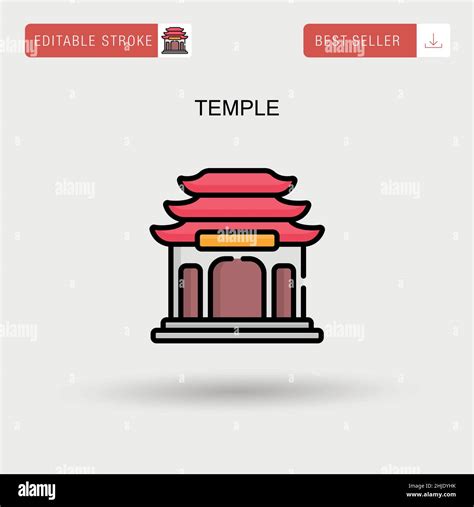 Temple Simple Vector Icon Stock Vector Image And Art Alamy