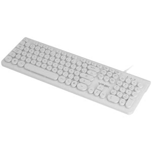 Teclado Multimidia Usb Dynamic Circle Abnt Teclas Redondas Cabo Usb