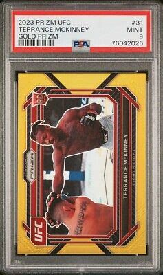 Terrance McKinney 2023 Panini Prizm UFC 31 Gold Rookie Card RC 10 PSA