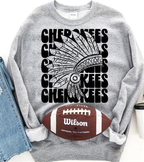 Stacked Mascots Cherokees Headdress Transfer Sassy Sublimation