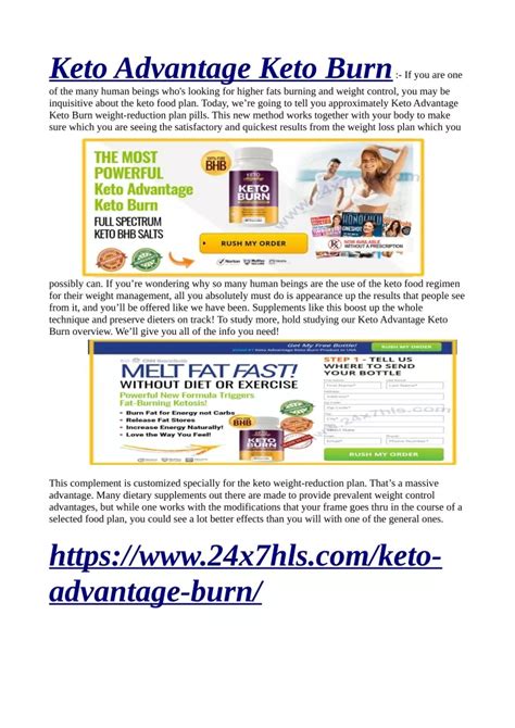 Ppt Keto Advantage Burn Powerpoint