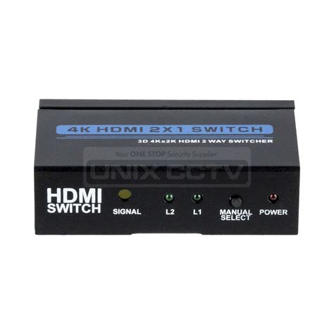 HDMI 1.4V Switcher 2×1 / 2In 1Out / 4Kx2K / 3D / Remote Control – UNIX CCTV