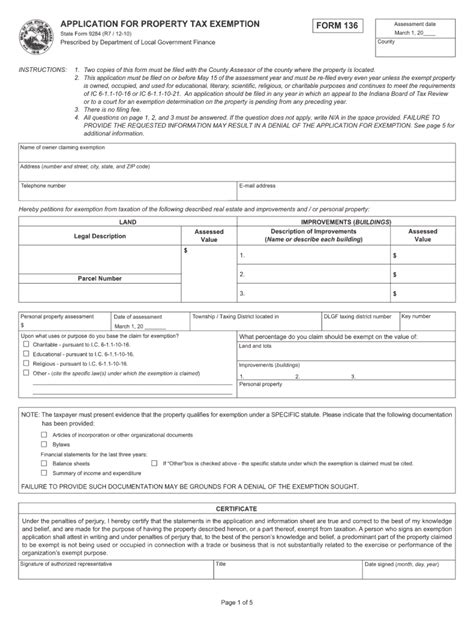 Application For Property Tax Exemption Form Fill Out And Sign