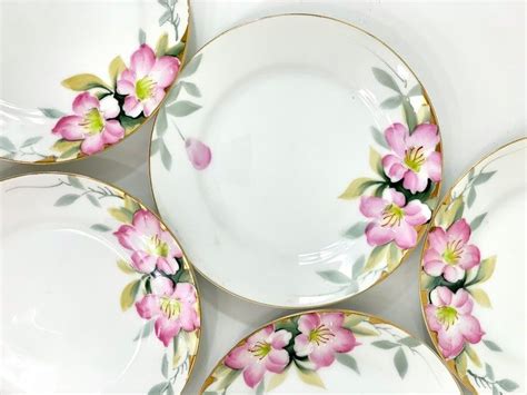 Vintage Noritake Hand Painted White Porcelain Azalea Pattern Small