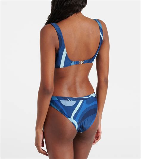 Marmo Bikini Bottoms In Blue Pucci Mytheresa