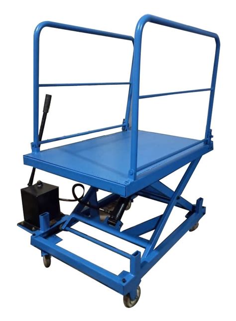 Blue Mild Steel Industrial Material Handling Trolley Trolley Size Ft